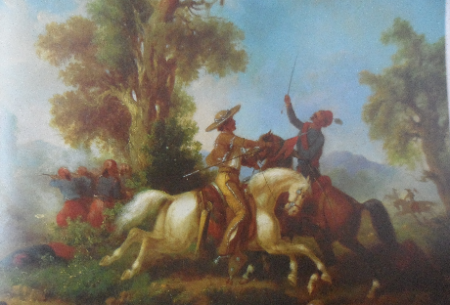 Chinaco y Zuato. Manuel Serrano. S. XIX. Museo de arte José Luis Bello y González